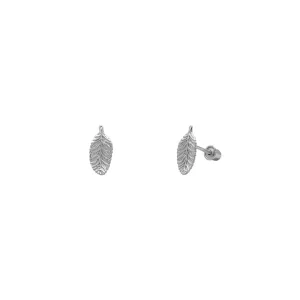Leaf Stud Earrings (14K)