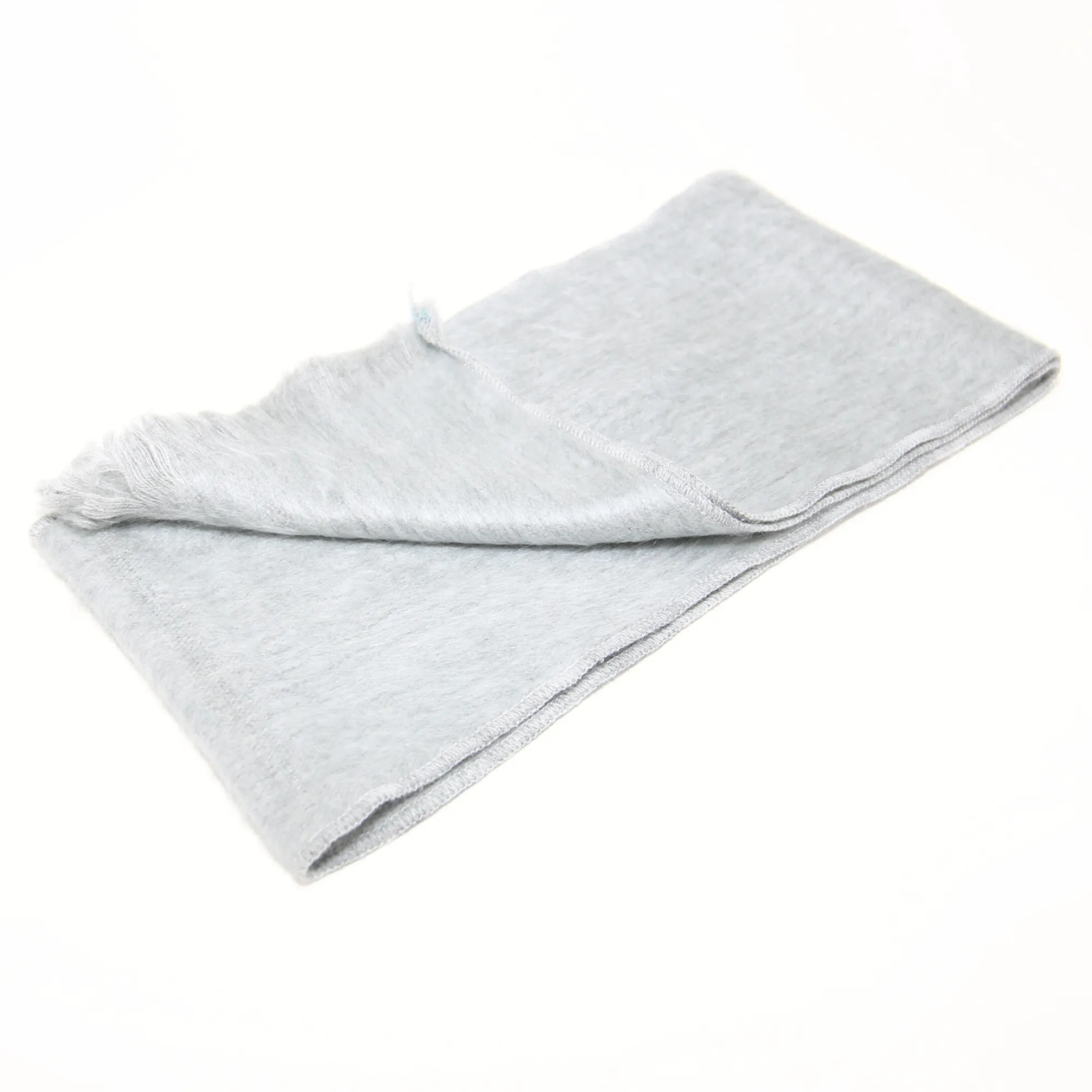 Light Gray Alpaca Traditional Scarf