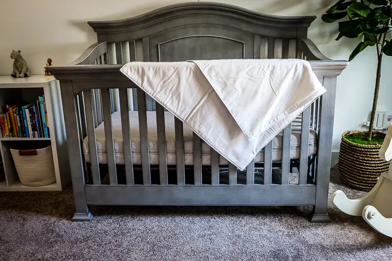 Light Gray and White Baby 100% Cotton Quilt