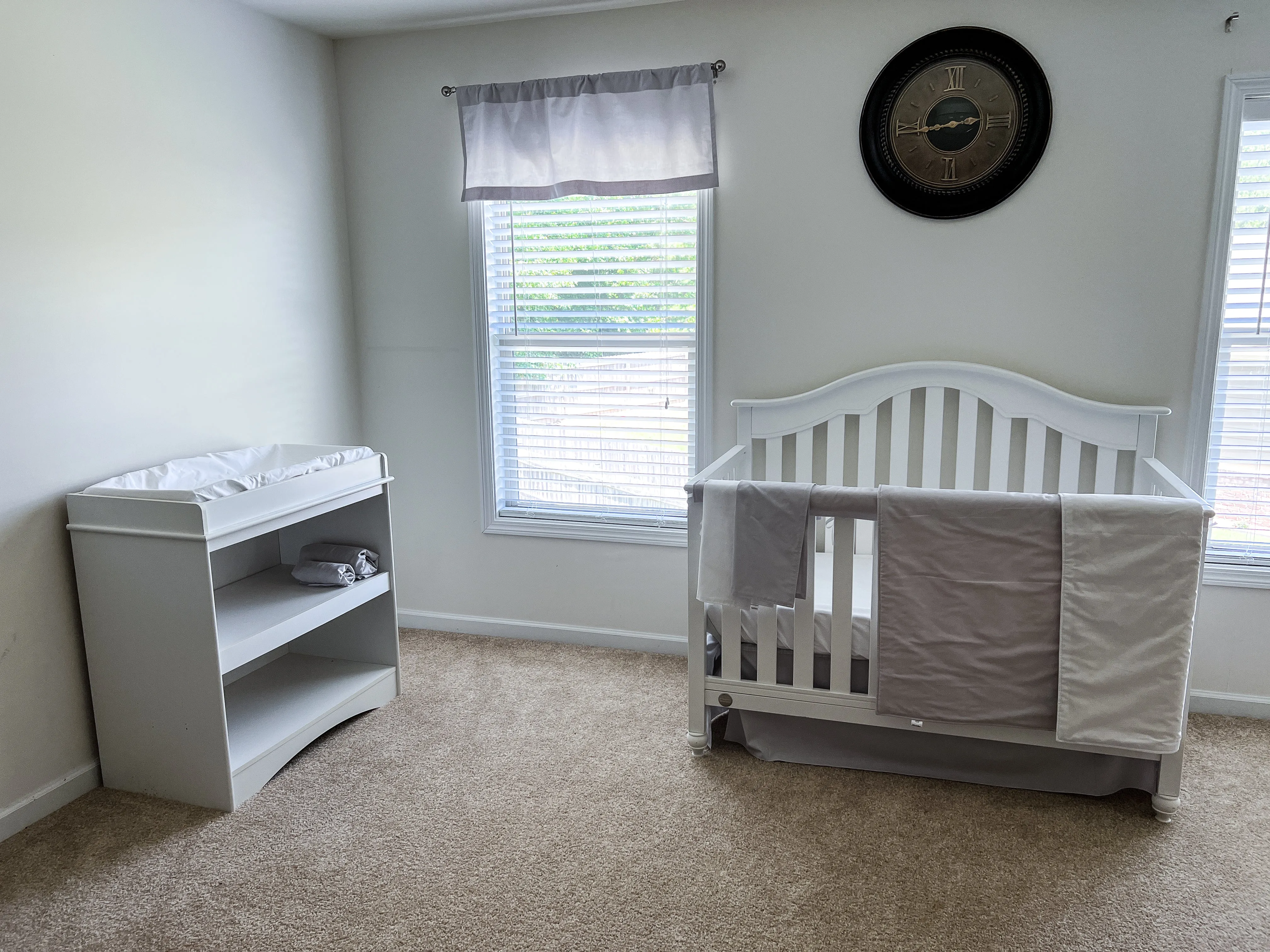 Light Gray and White Baby 100% Cotton Quilt
