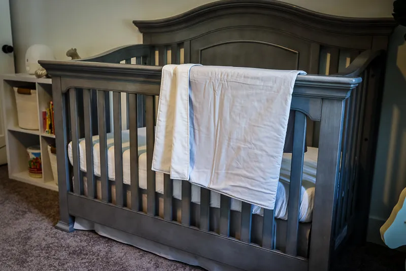 Light Gray and White Baby 100% Cotton Quilt