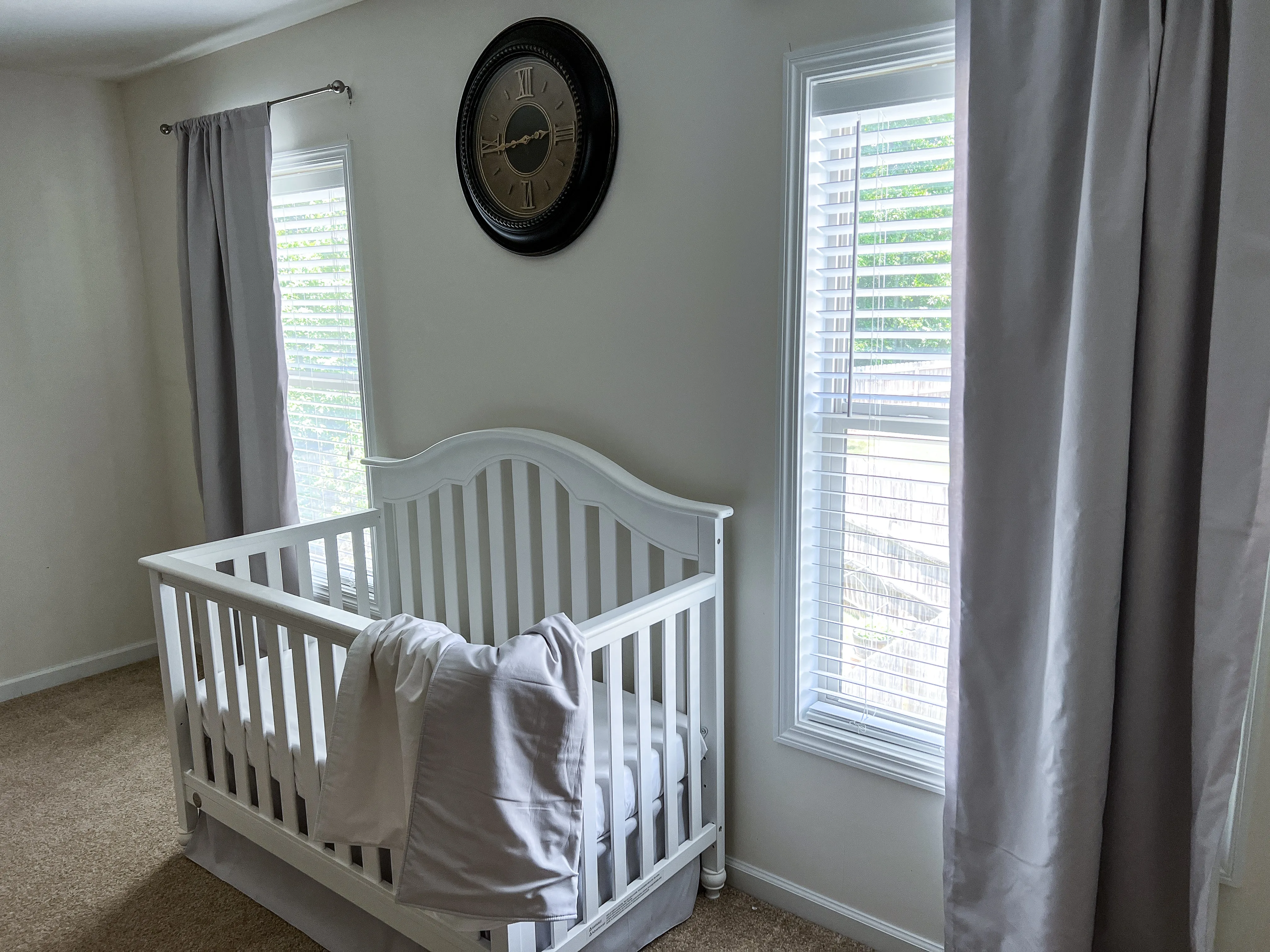 Light Gray and White Baby 100% Cotton Quilt