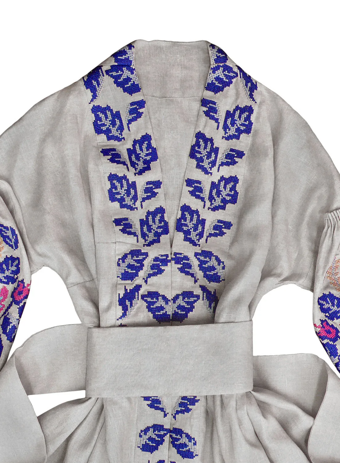 Light gray Boho style Kaftan