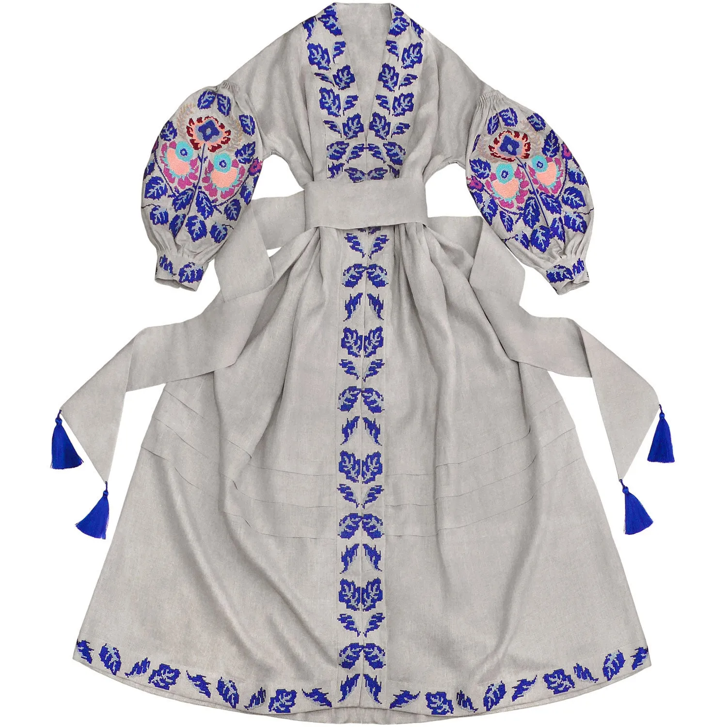 Light gray Boho style Kaftan
