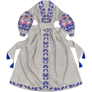 Light gray Boho style Kaftan