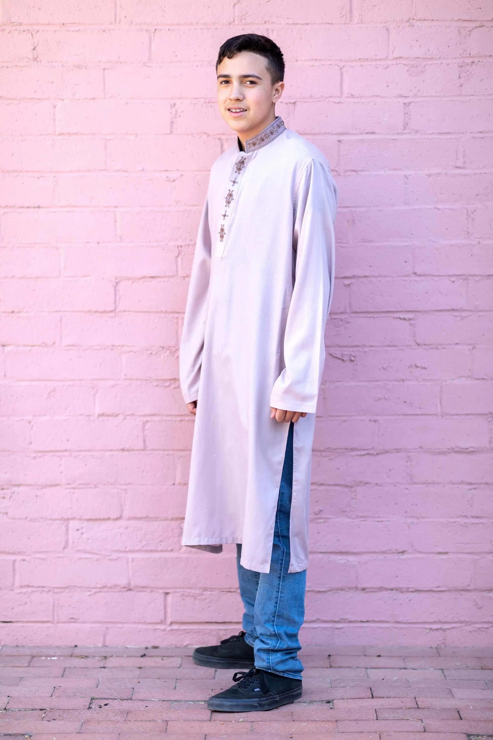Light Mauve Cotton Men Shirt