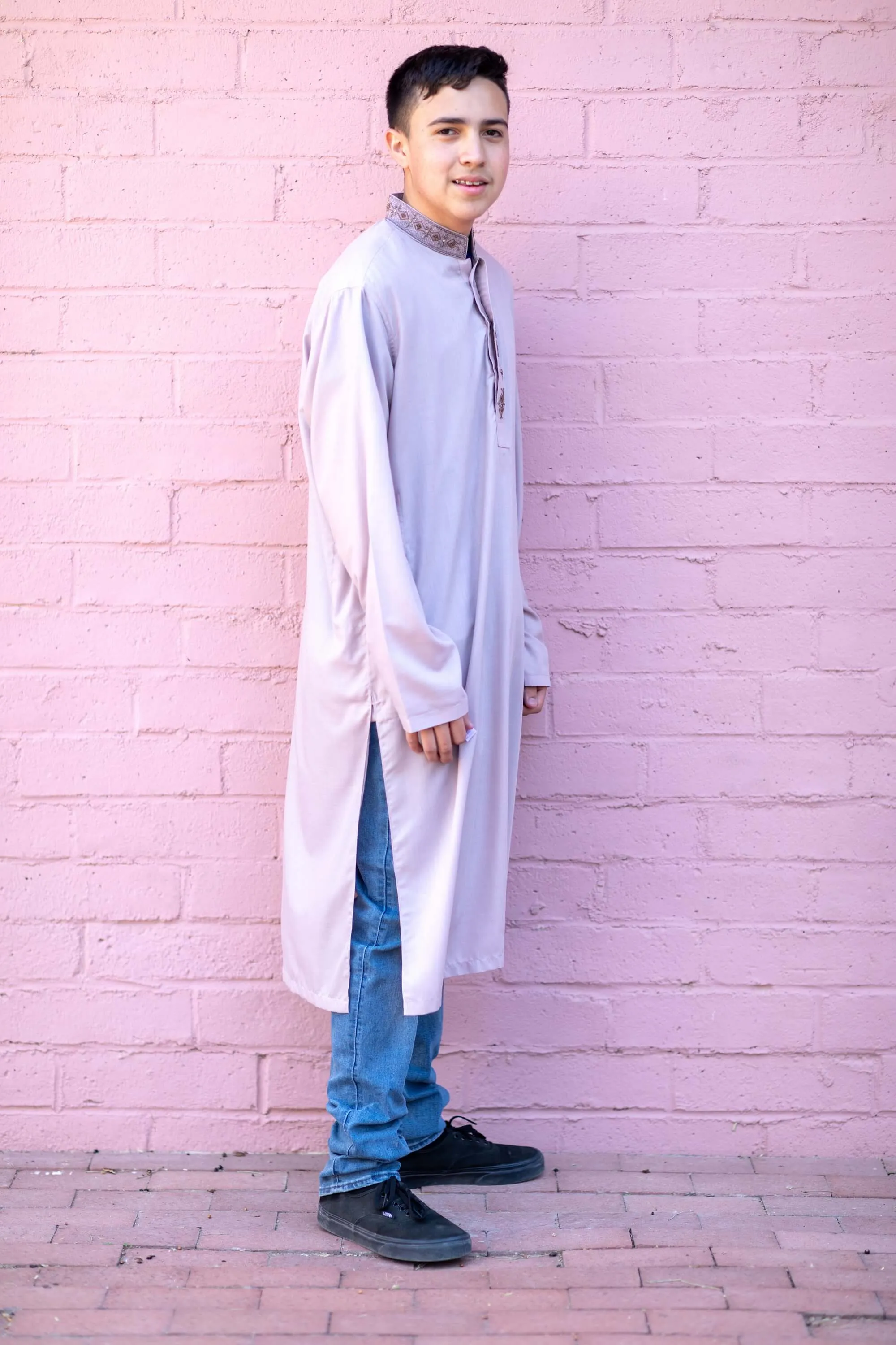 Light Mauve Cotton Men Shirt