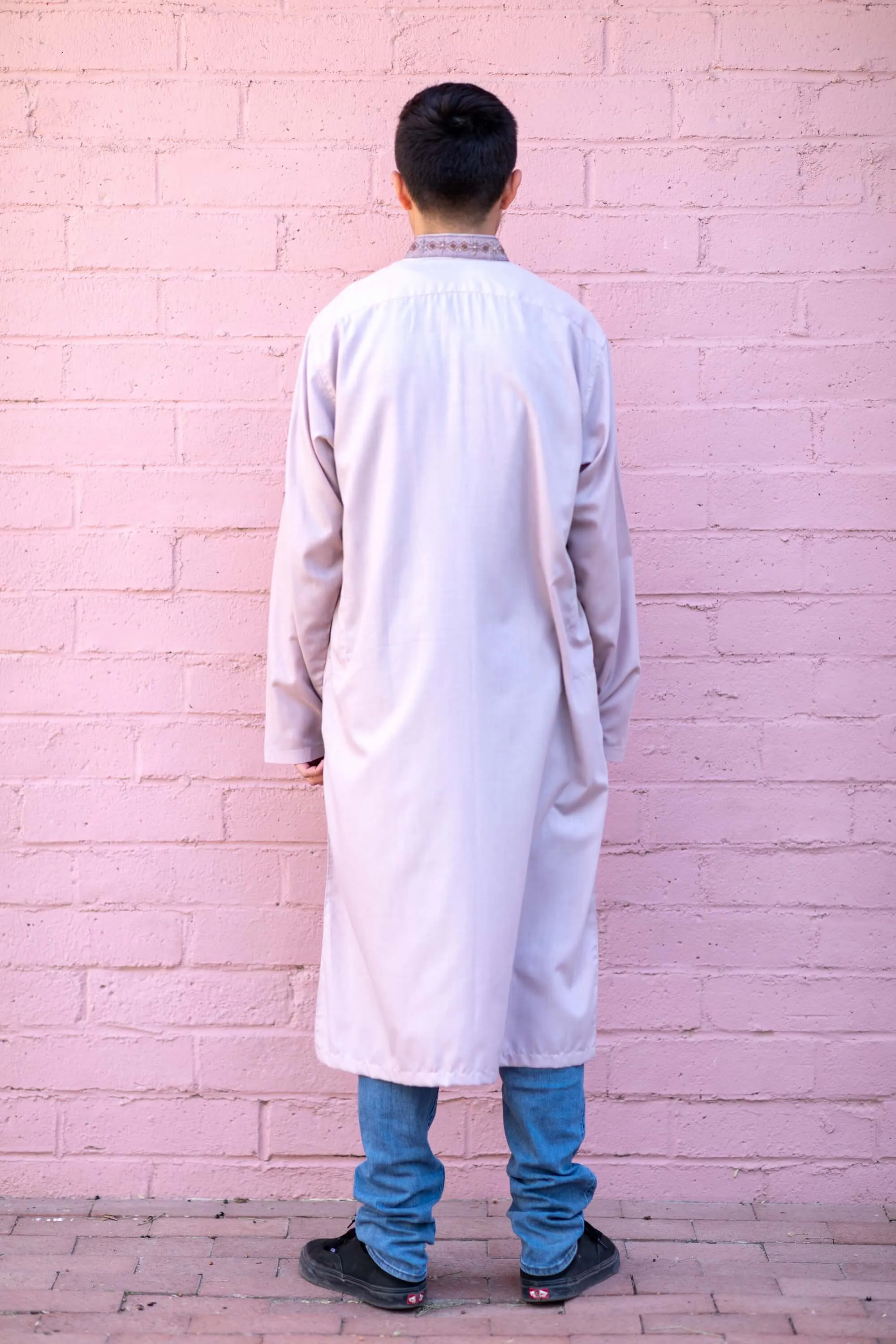 Light Mauve Cotton Men Shirt