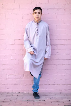 Light Mauve Cotton Men Shirt