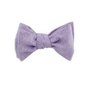 Light Purple Linen Self Tie Bow Tie