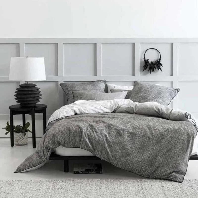 Linen House Tectura Grey Duvet Cover Set