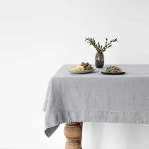 Linen Tablecloth | 55” x 79” | Light Grey