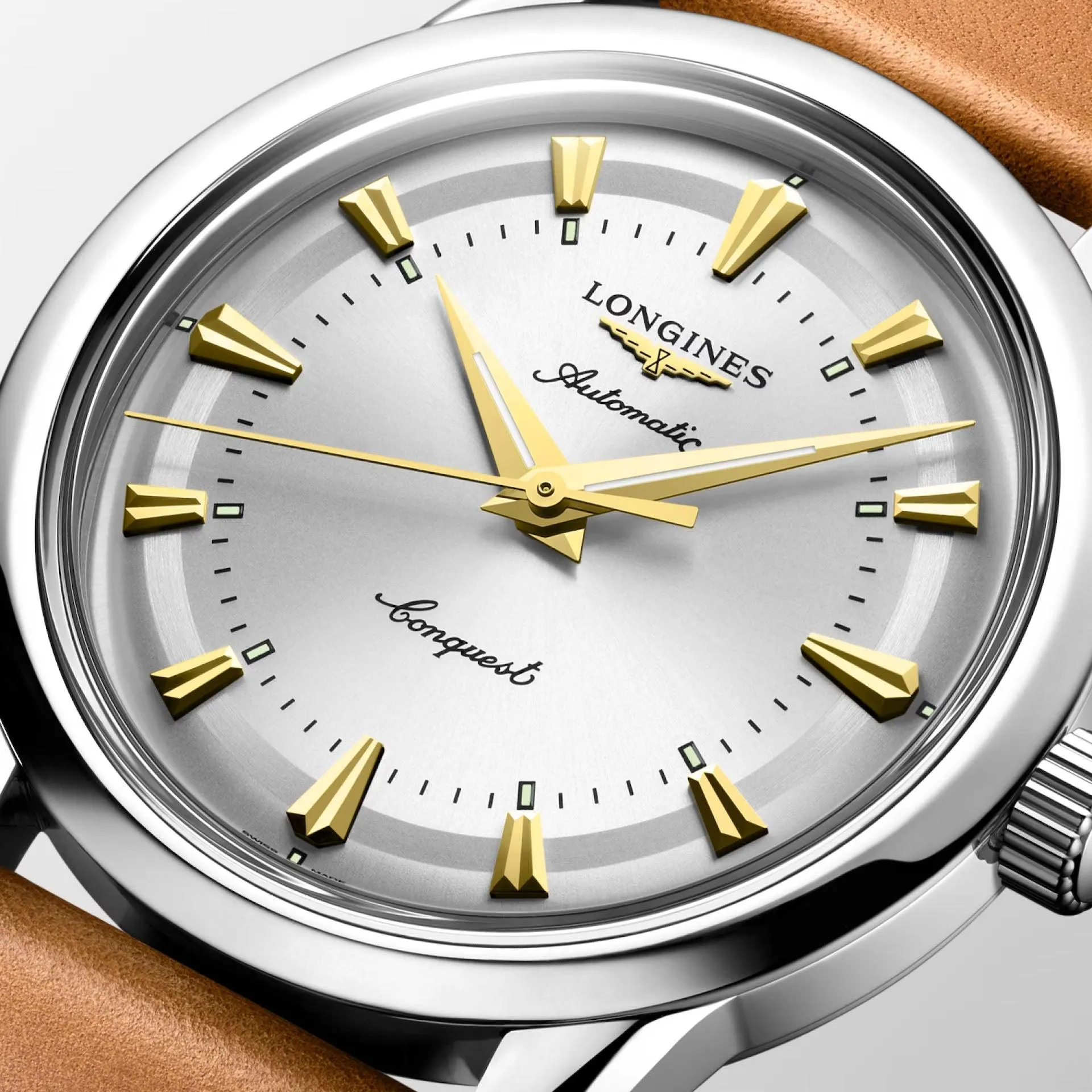 LONGINES CONQUEST HERITAGE 38mm Automatic Silver Steel L1.649.4.72.2