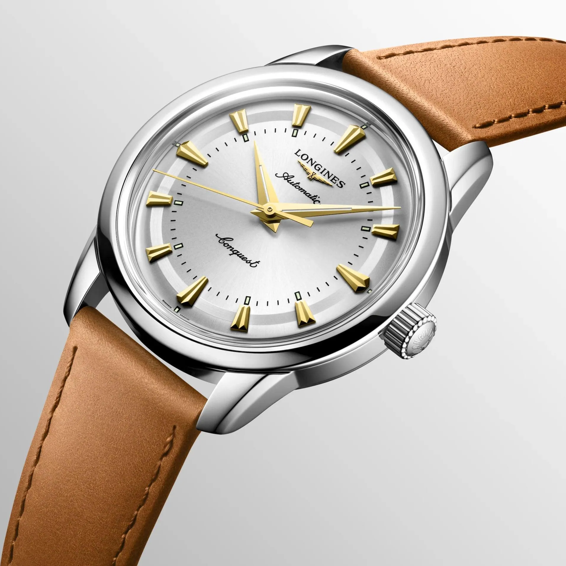 LONGINES CONQUEST HERITAGE 38mm Automatic Silver Steel L1.649.4.72.2