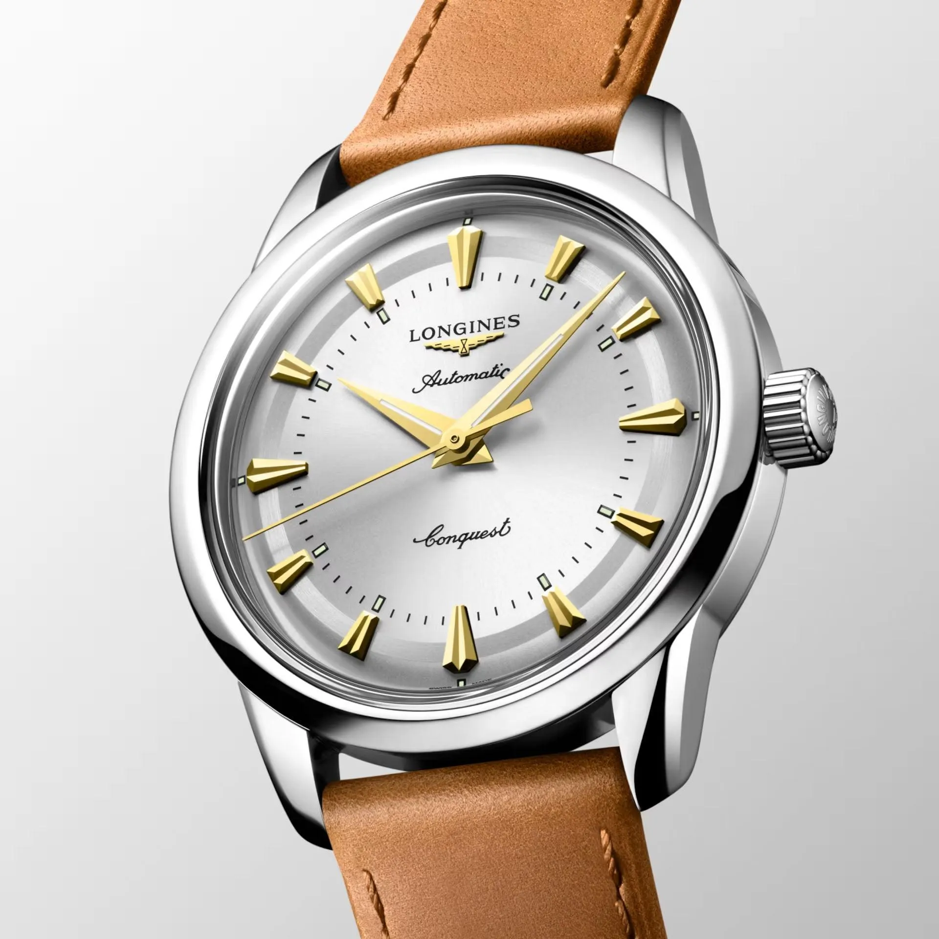 LONGINES CONQUEST HERITAGE 38mm Automatic Silver Steel L1.649.4.72.2