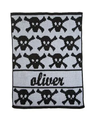 LOTS OF SKULLS & CROSSBONES BLANKET