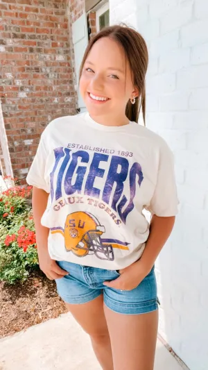 LSU Tiger Helmet Tee