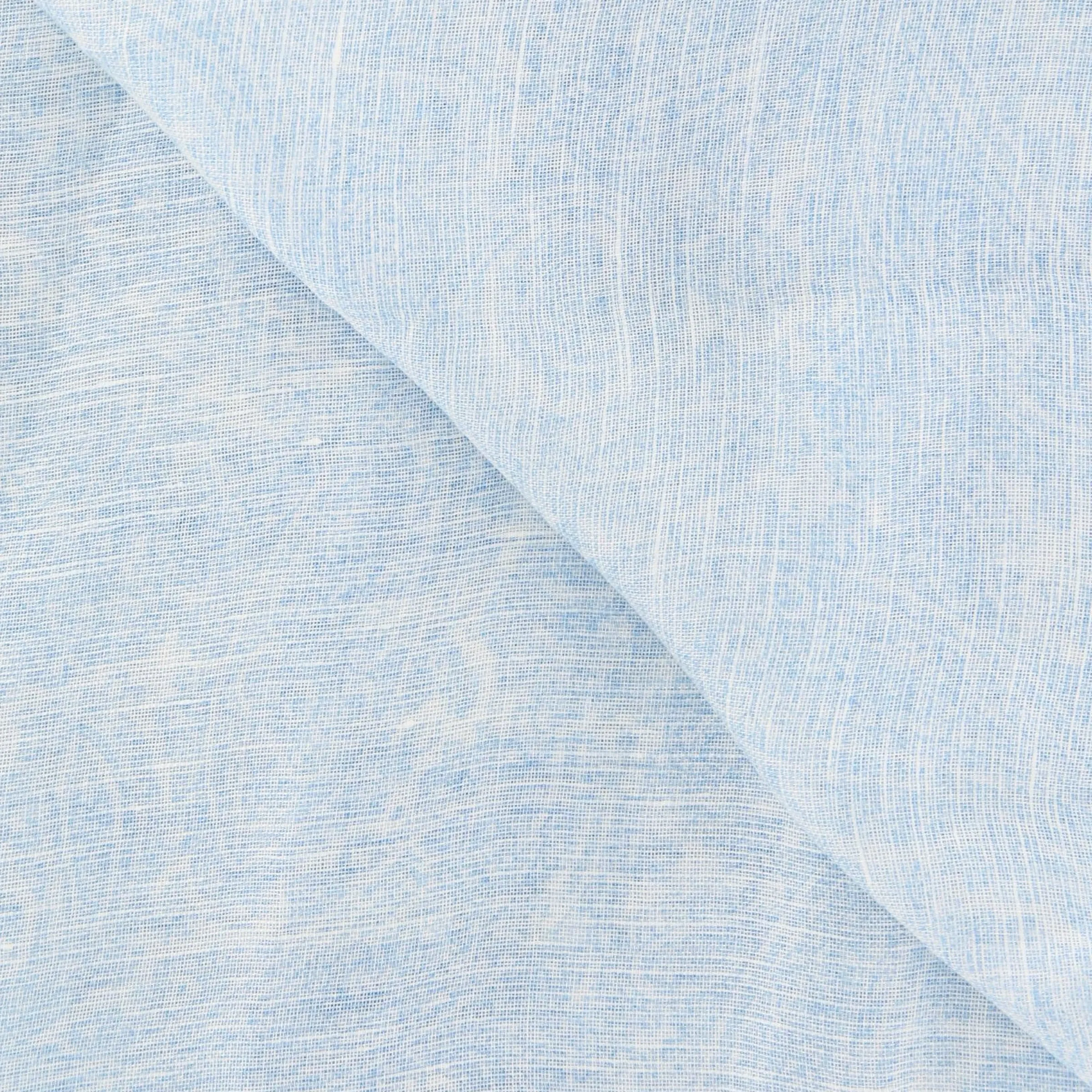 Luigi Borrelli Light Blue Cotton Blend Scarf