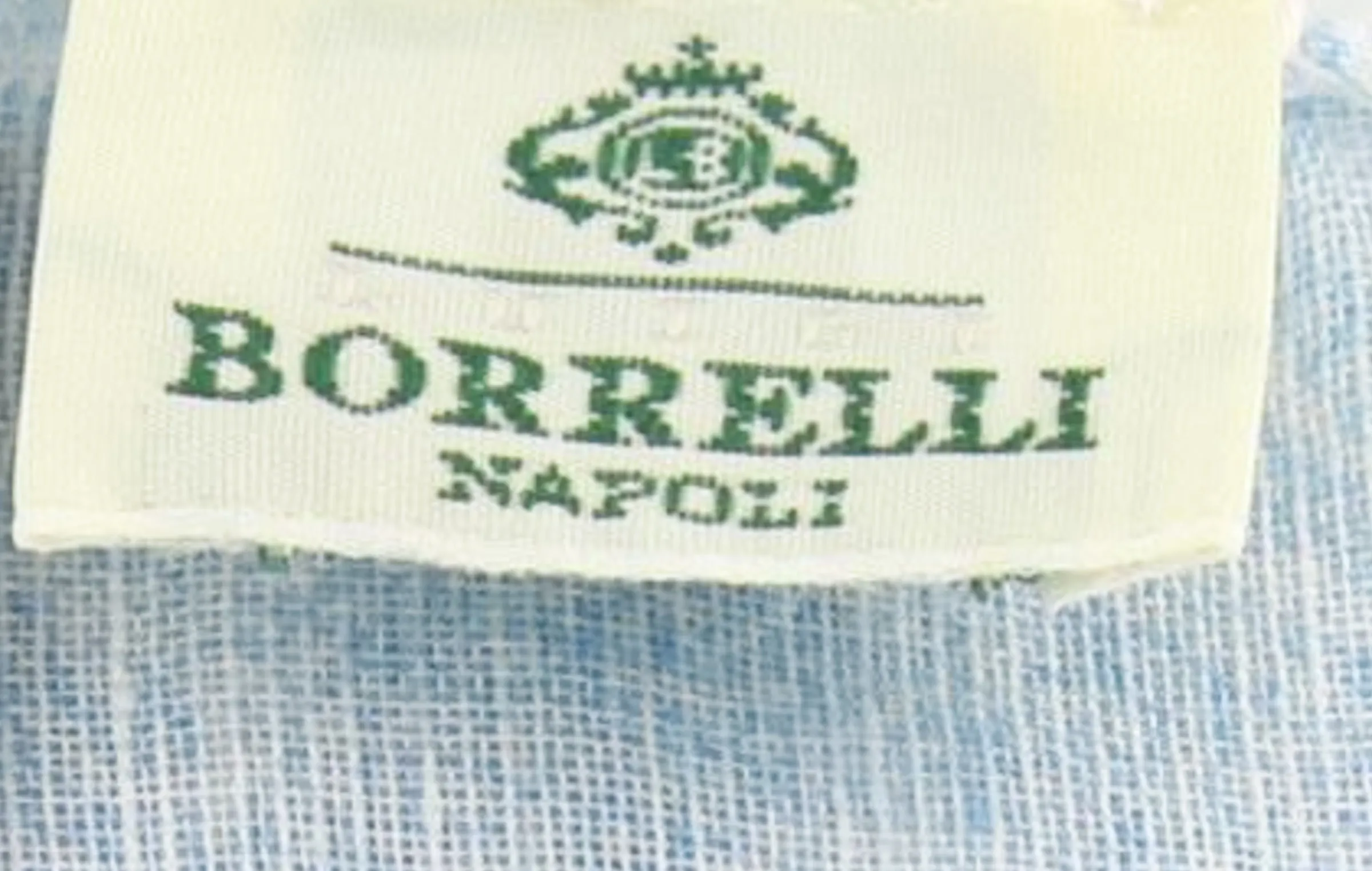 Luigi Borrelli Light Blue Cotton Blend Scarf