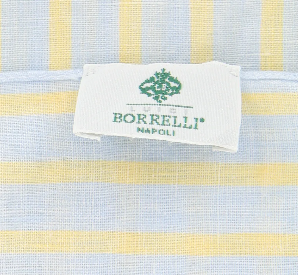 Luigi Borrelli Light Blue Linen Scarf