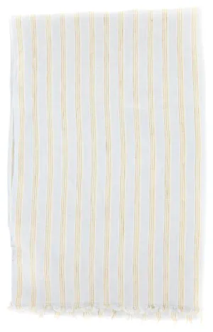 Luigi Borrelli Light Blue Linen Scarf