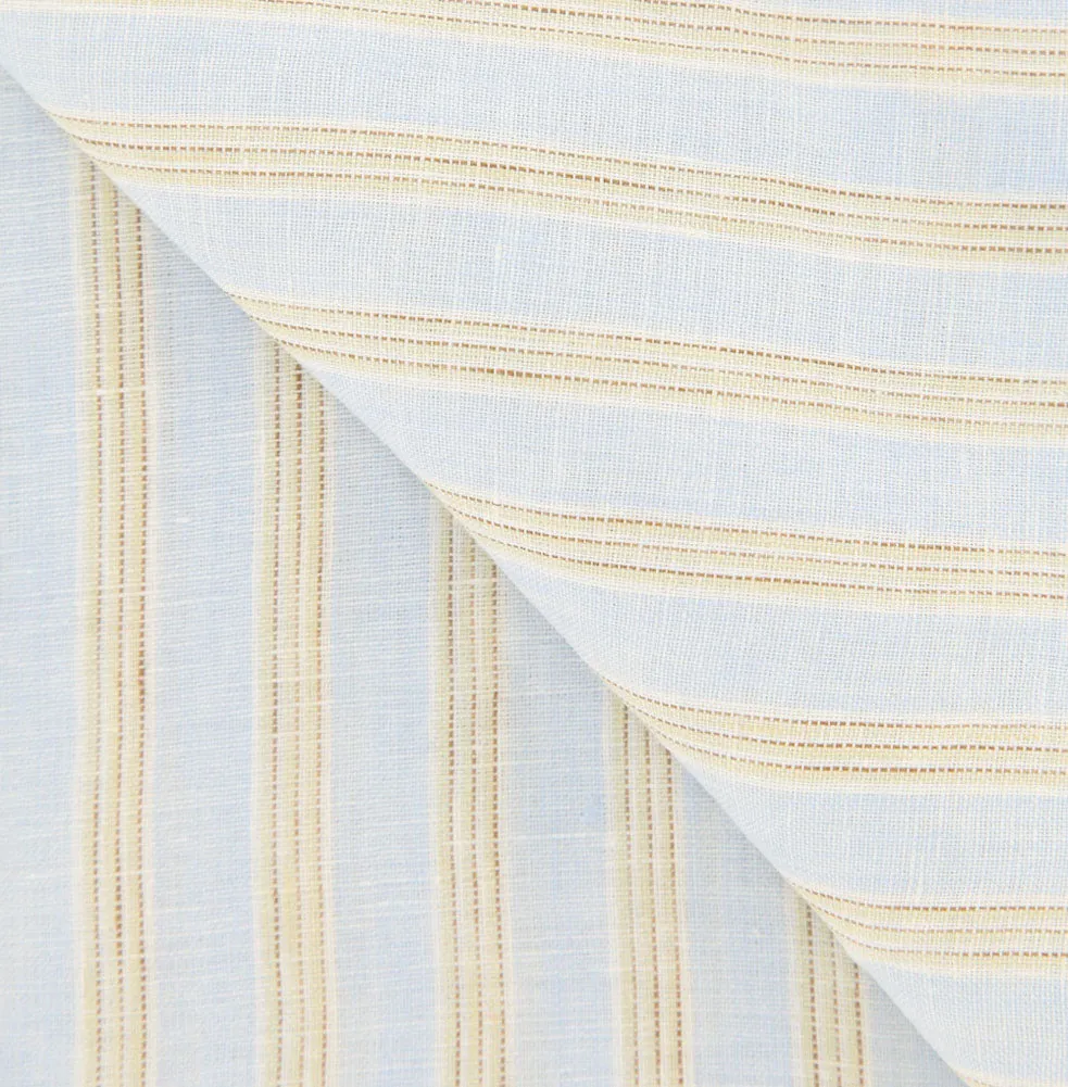 Luigi Borrelli Light Blue Linen Scarf