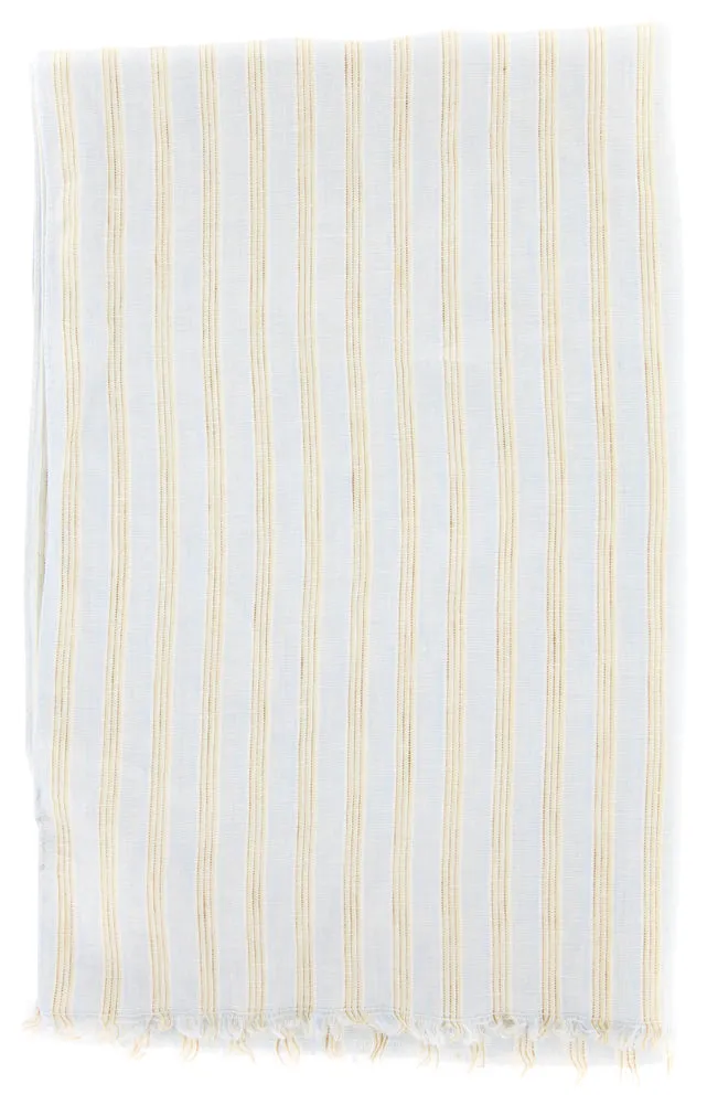 Luigi Borrelli Light Blue Linen Scarf