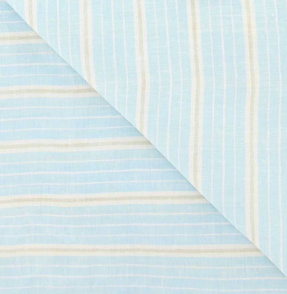 Luigi Borrelli Light Blue Linen Scarf