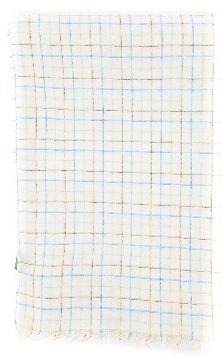 Luigi Borrelli Light Blue Linen Scarf