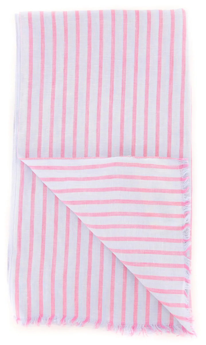 Luigi Borrelli Light Blue Linen Scarf