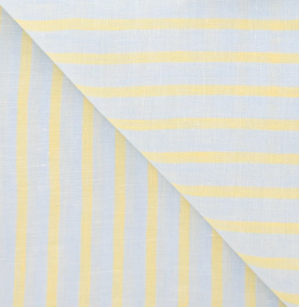 Luigi Borrelli Light Blue Linen Scarf