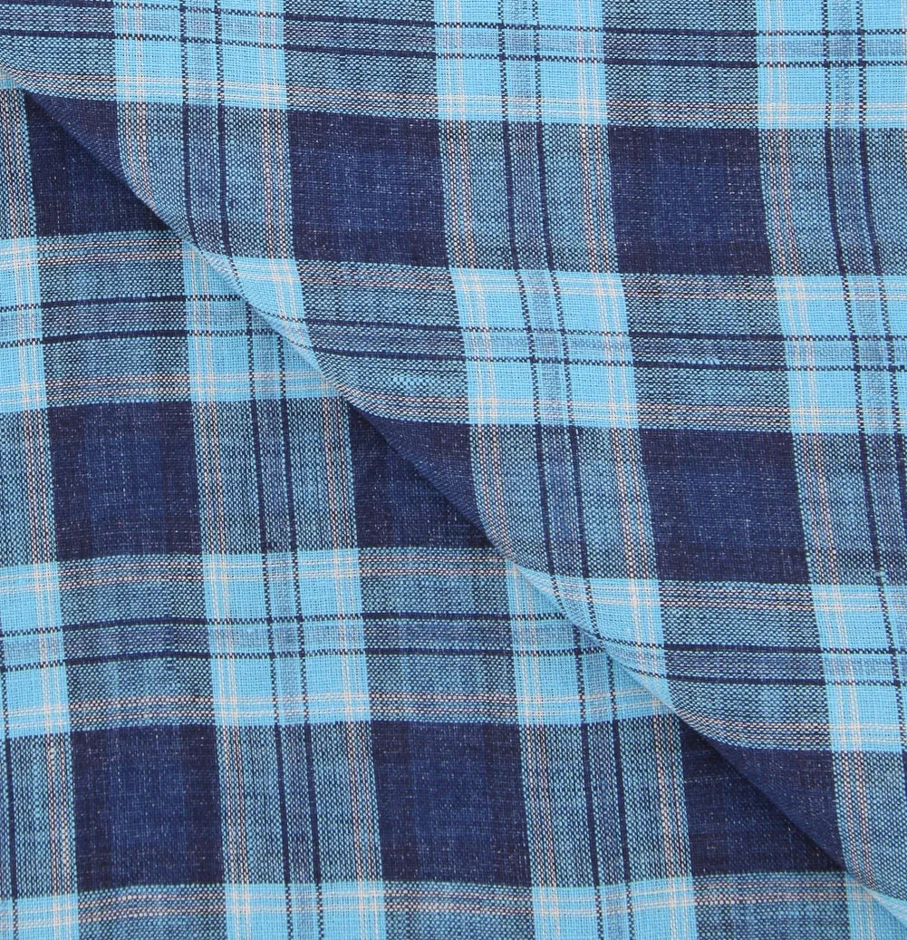 Luigi Borrelli Light Blue Linen Scarf