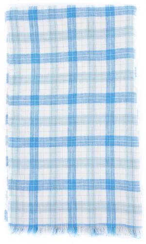 Luigi Borrelli Light Blue Linen Scarf