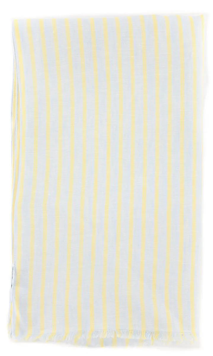 Luigi Borrelli Light Blue Linen Scarf