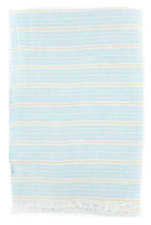 Luigi Borrelli Light Blue Linen Scarf