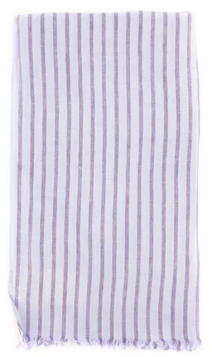 Luigi Borrelli Light Blue Linen Scarf