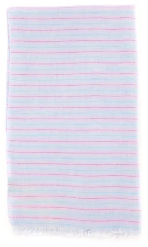 Luigi Borrelli Light Blue Linen Scarf