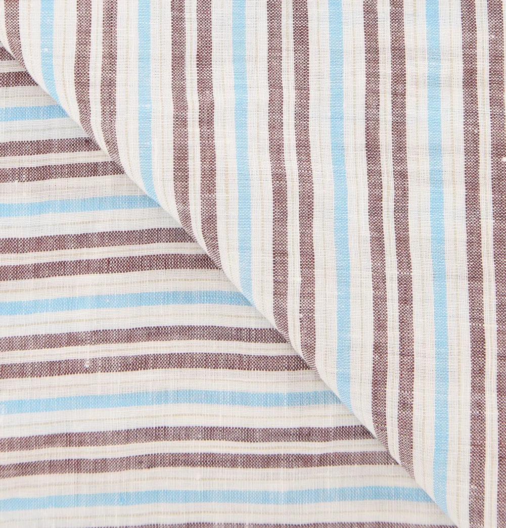 Luigi Borrelli Light Blue Linen Scarf