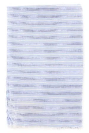 Luigi Borrelli Light Blue Linen Scarf