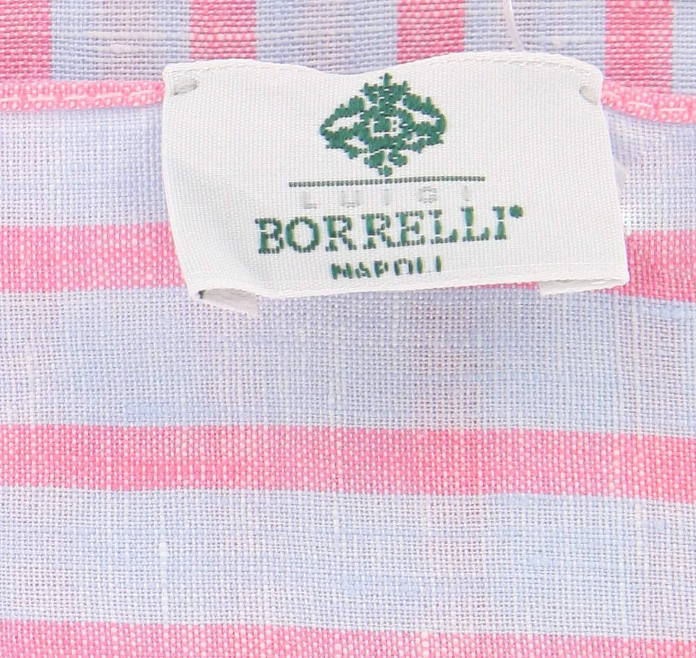 Luigi Borrelli Light Blue Linen Scarf