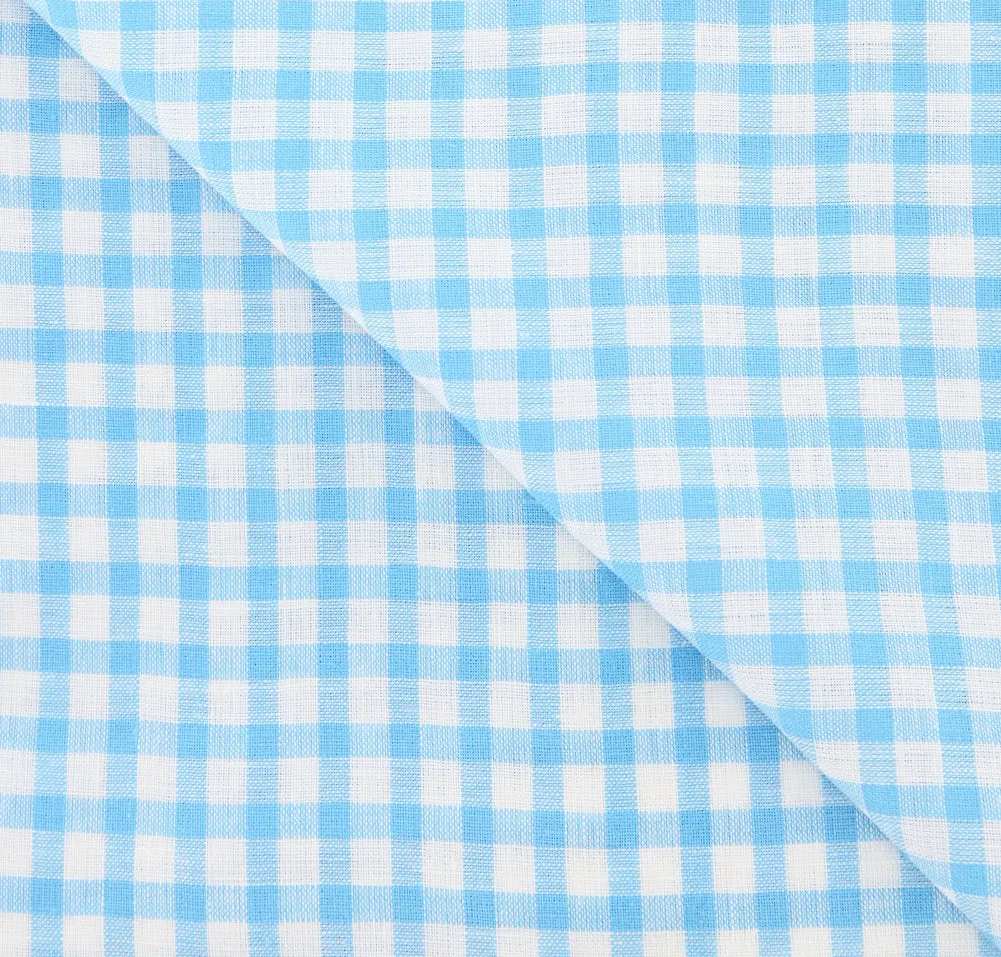 Luigi Borrelli Light Blue Linen Scarf
