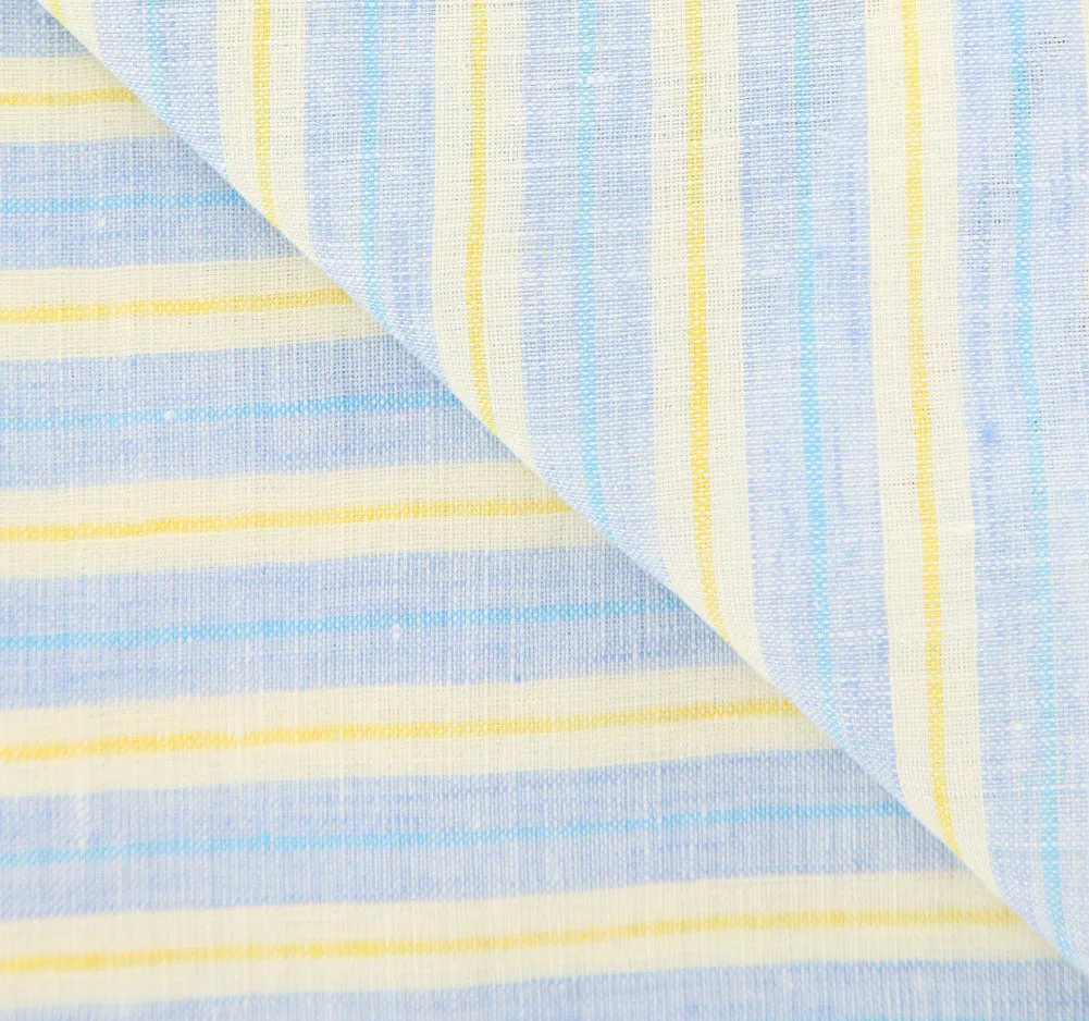 Luigi Borrelli Light Blue Linen Scarf