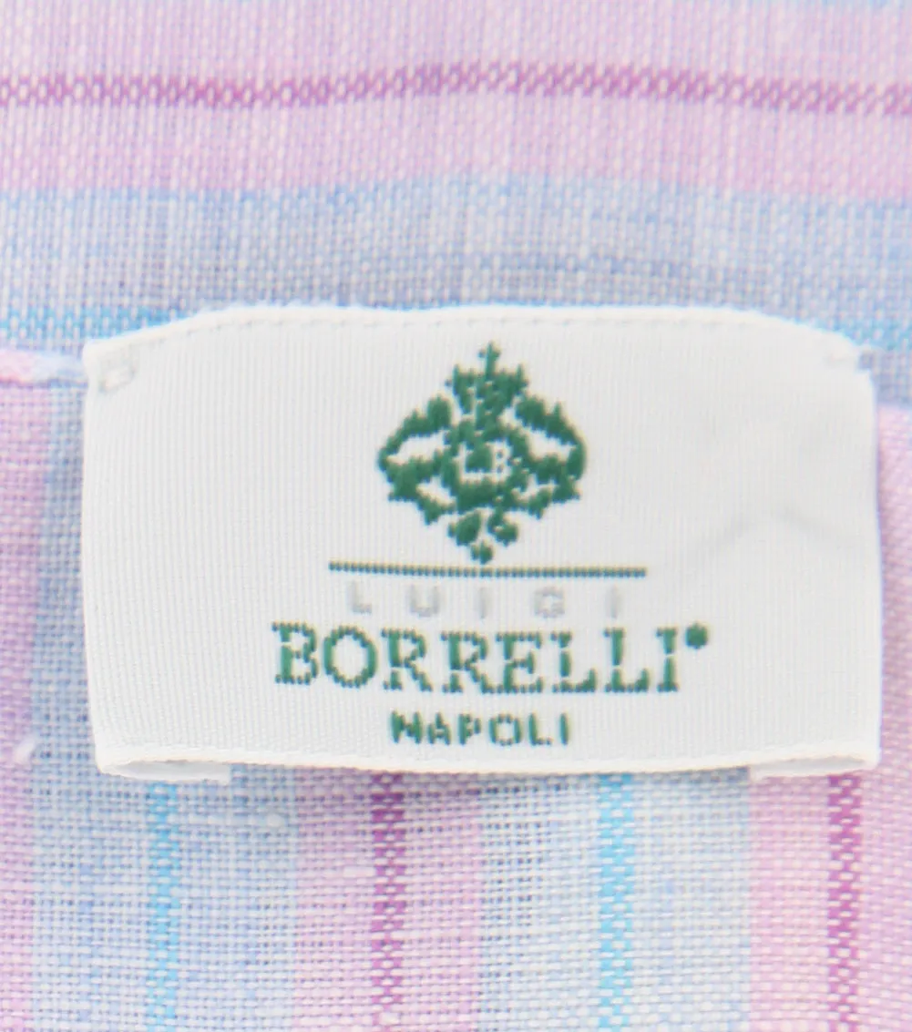 Luigi Borrelli Light Blue Linen Scarf
