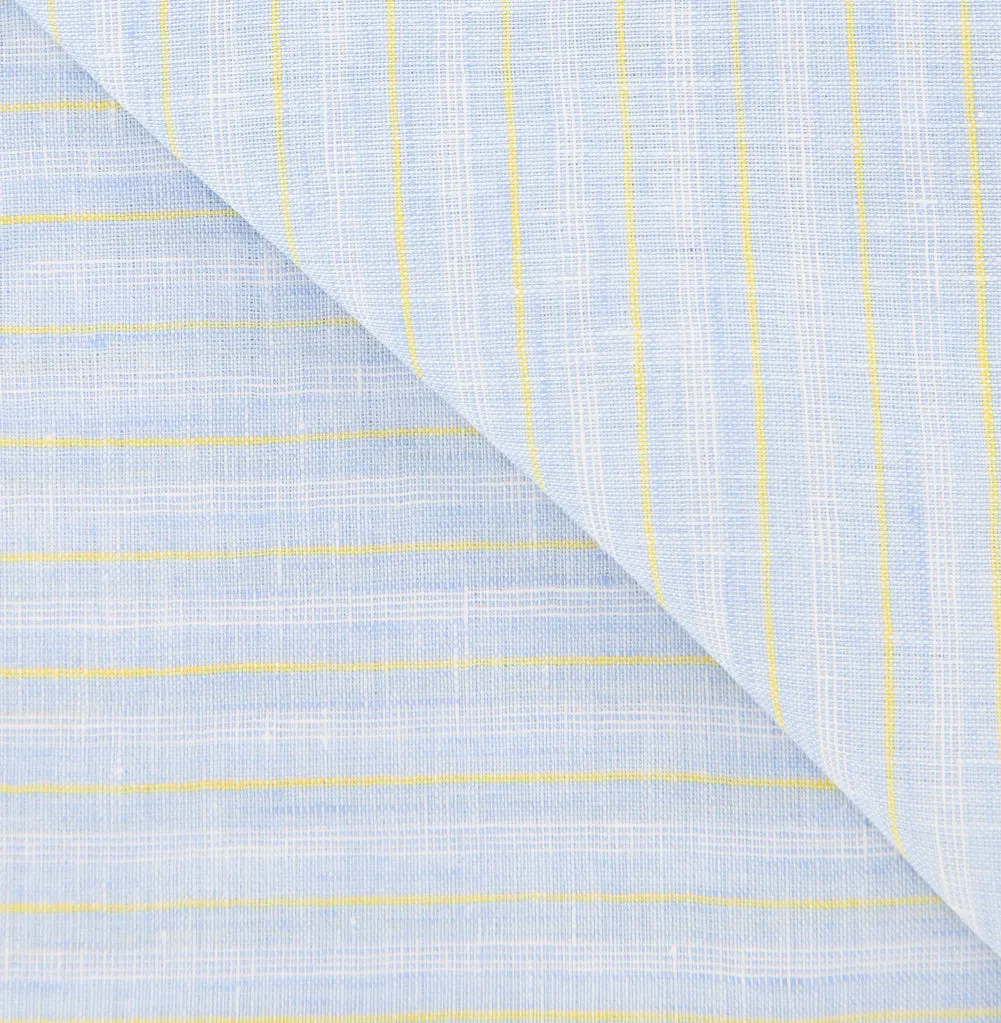 Luigi Borrelli Light Blue Linen Scarf