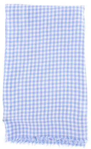 Luigi Borrelli Light Blue Linen Scarf