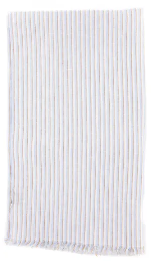 Luigi Borrelli Light Blue Linen Scarf