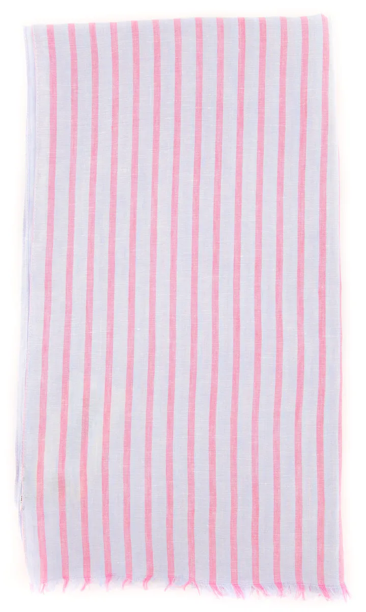 Luigi Borrelli Light Blue Linen Scarf