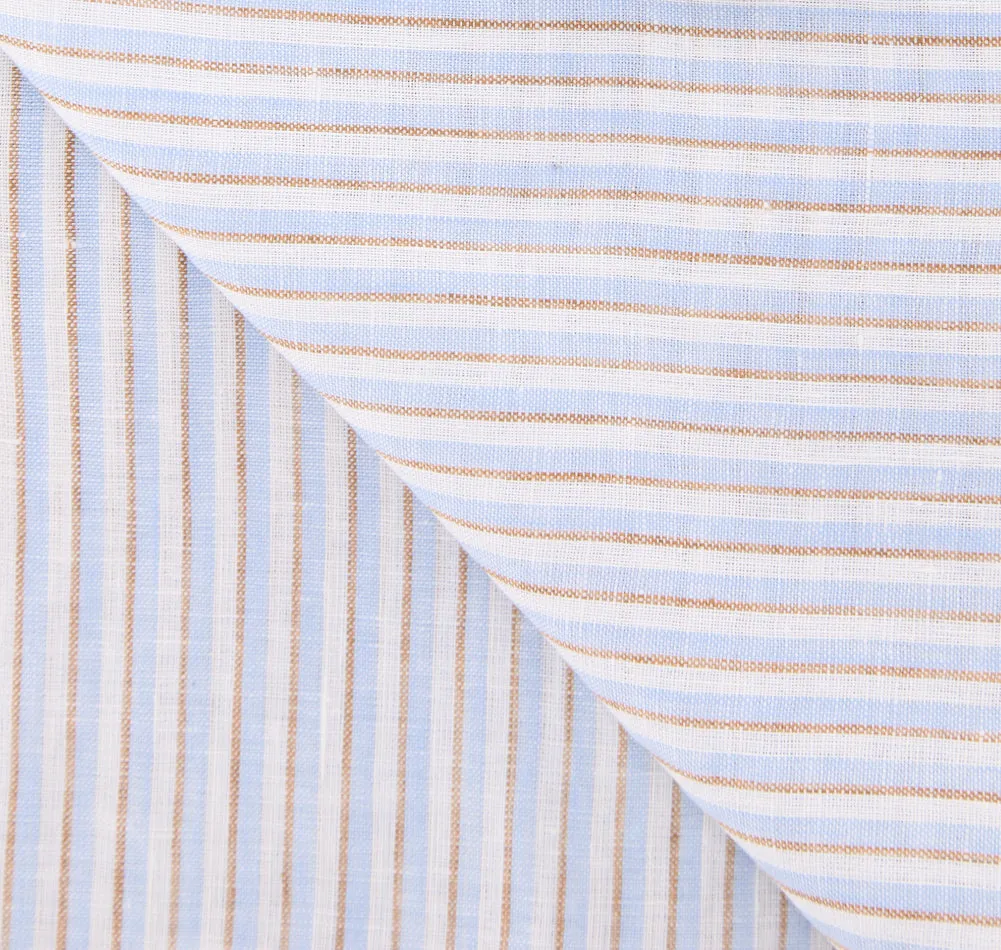 Luigi Borrelli Light Blue Linen Scarf