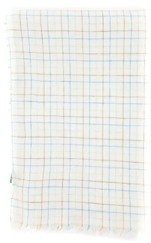 Luigi Borrelli Light Blue Linen Scarf