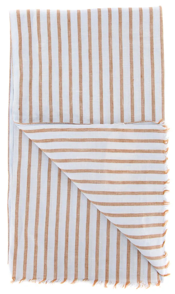 Luigi Borrelli Light Blue Linen Scarf
